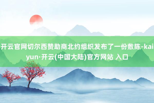 开云官网切尔西赞助商北约组织发布了一份敷陈-kaiyun·开云(中国大陆)官方网站 入口